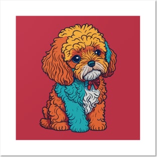 Cavapoo Portrait Posters and Art